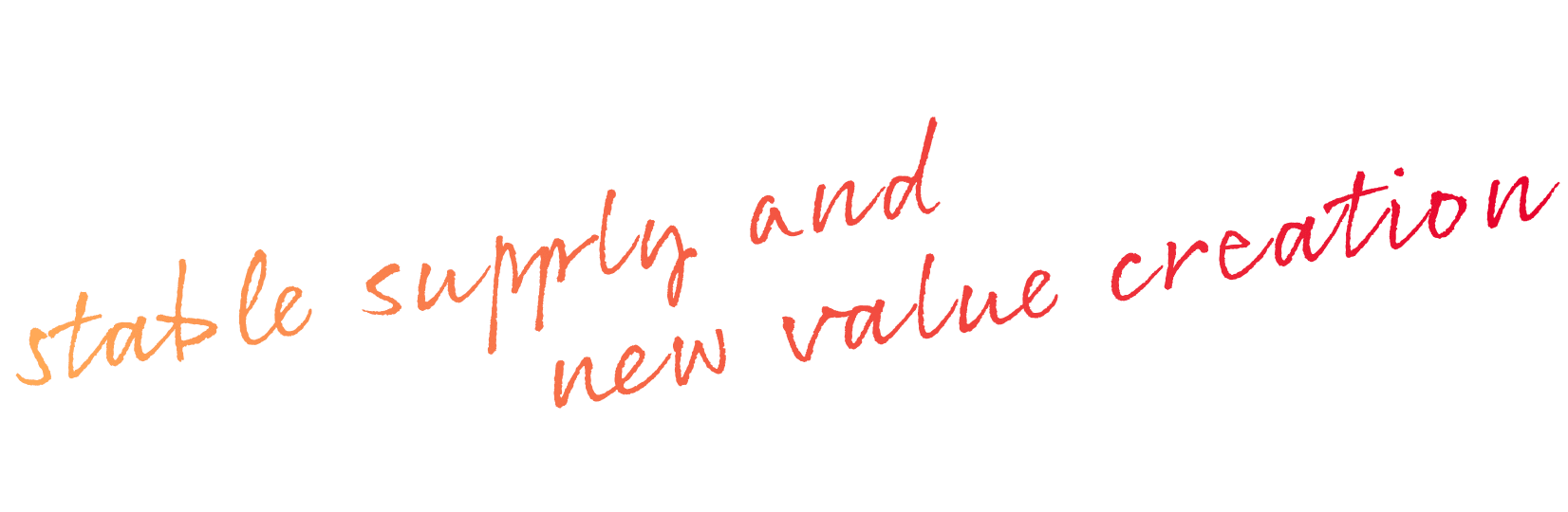stable supply and new value creation